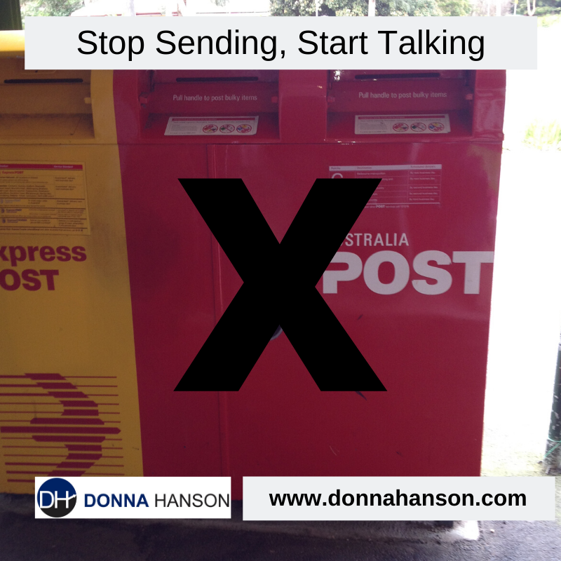 Stop sending, start talking